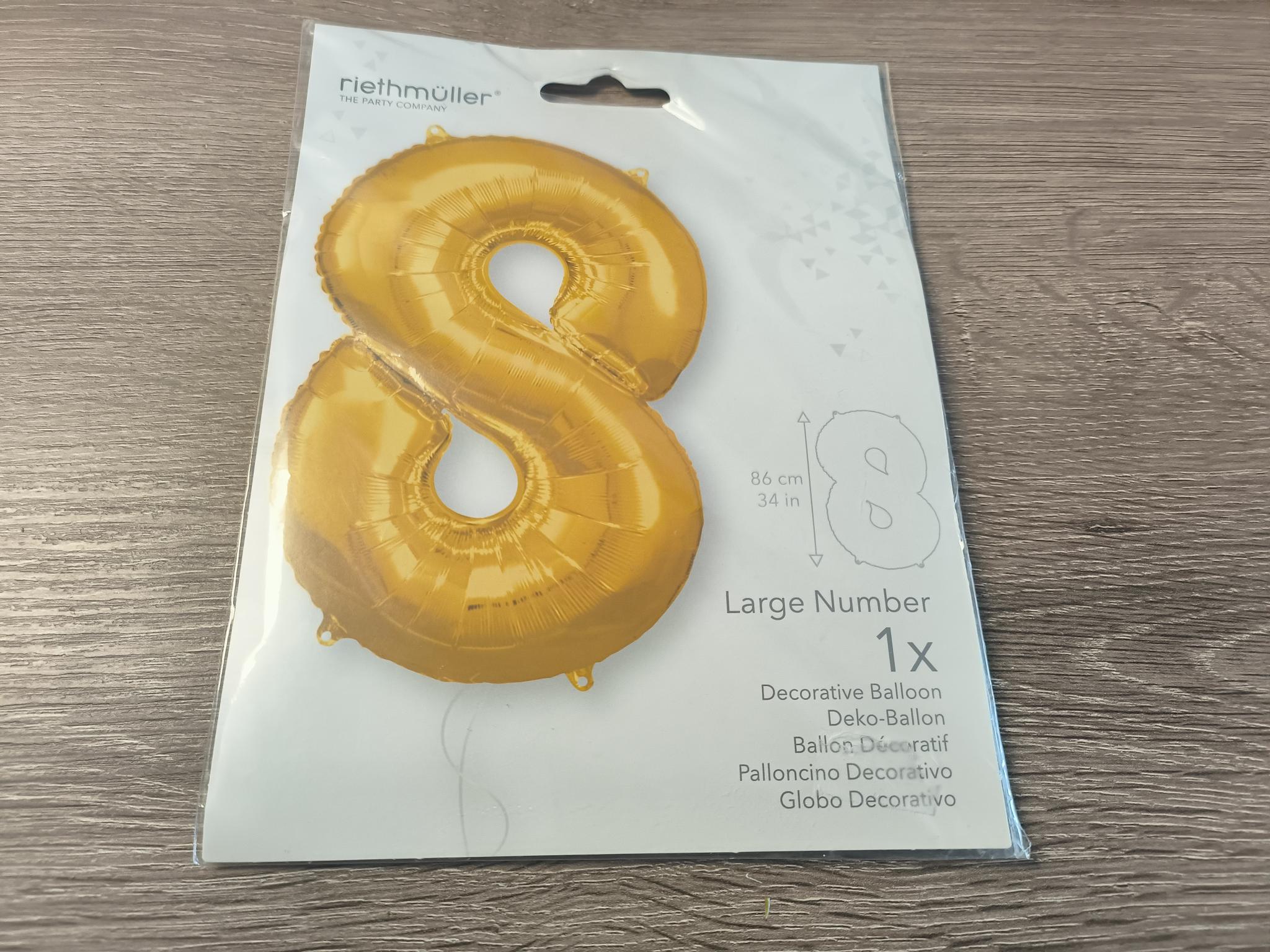 Gold XLarge number 8 Gold X-Large Number 8 Foil Balloon Roodepoort