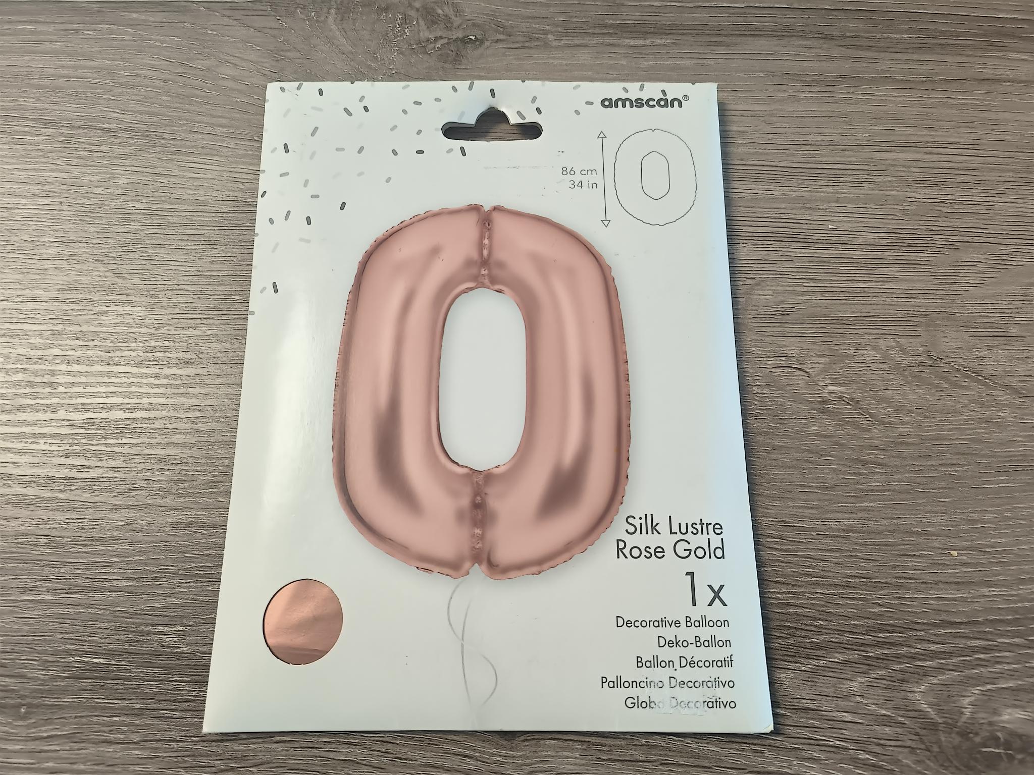 Rose Gold XLarge number 0 Rose Gold X-Large Number 0 Foil Balloon Roodepoort