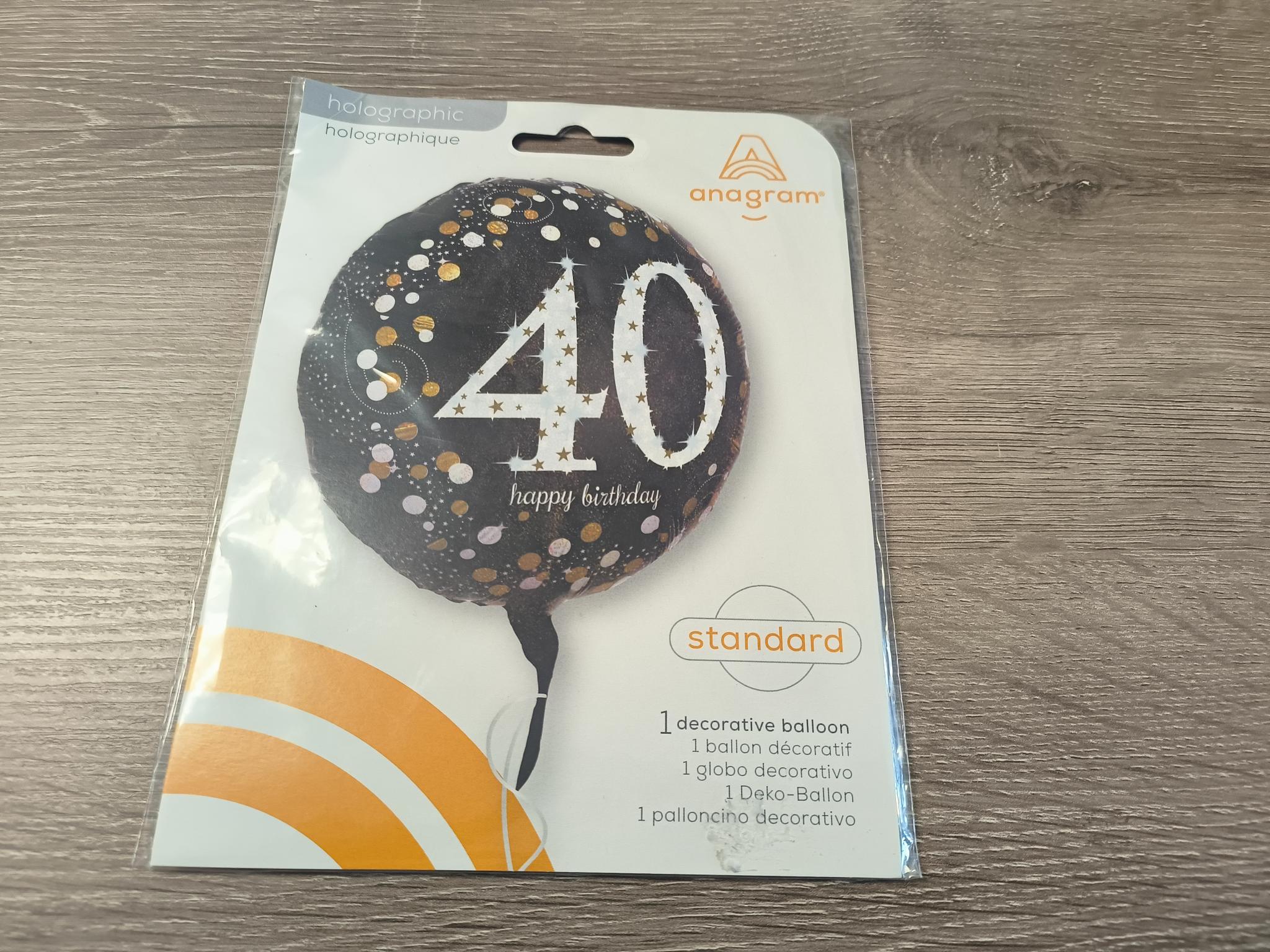 40th Birthday Foil Balloon Medium Roodepoort