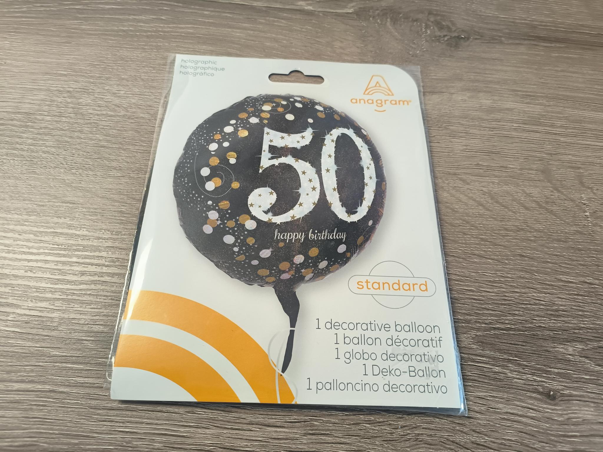 50th birthday helium balloon
