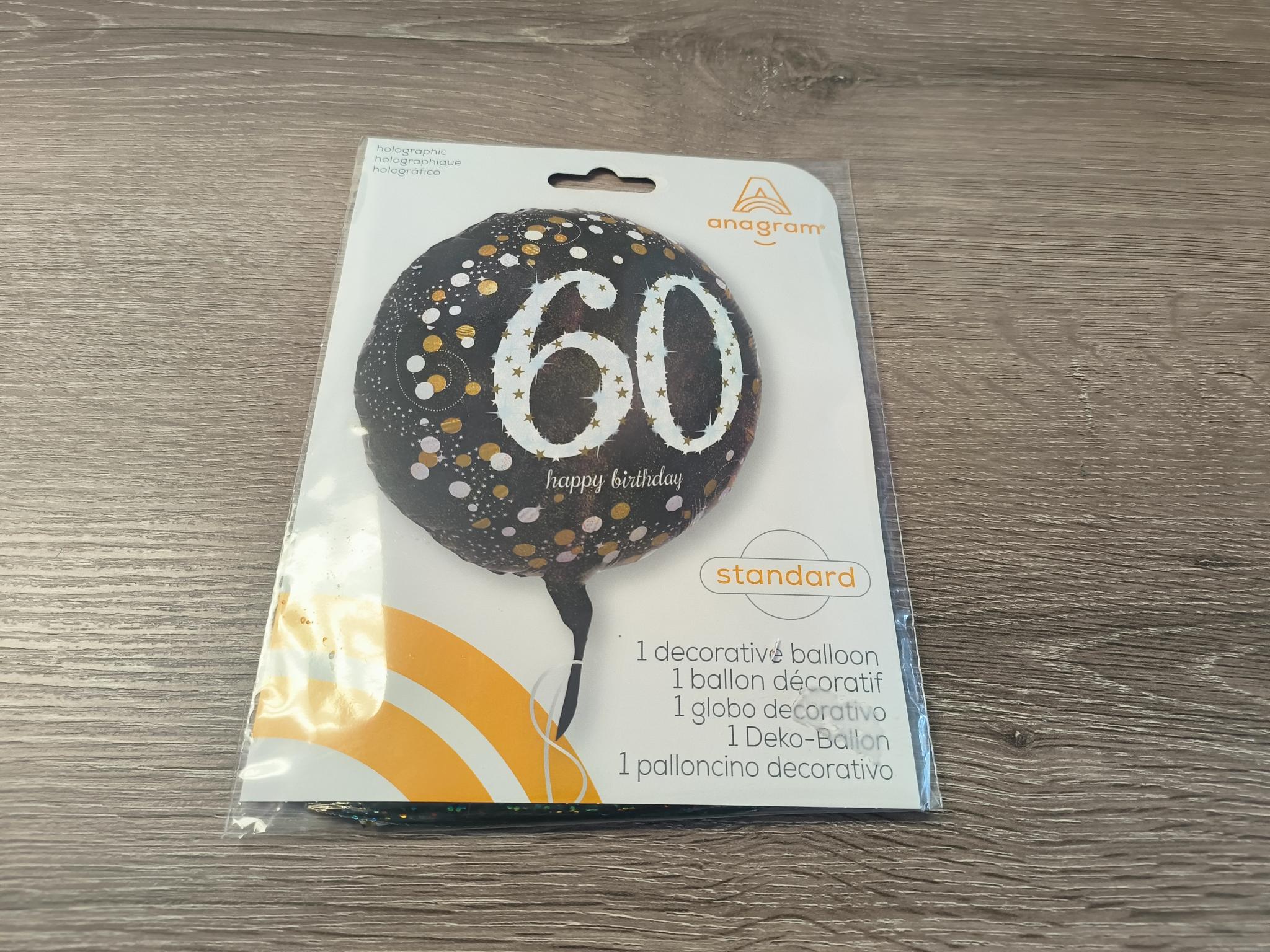 60th birthday helium balloon