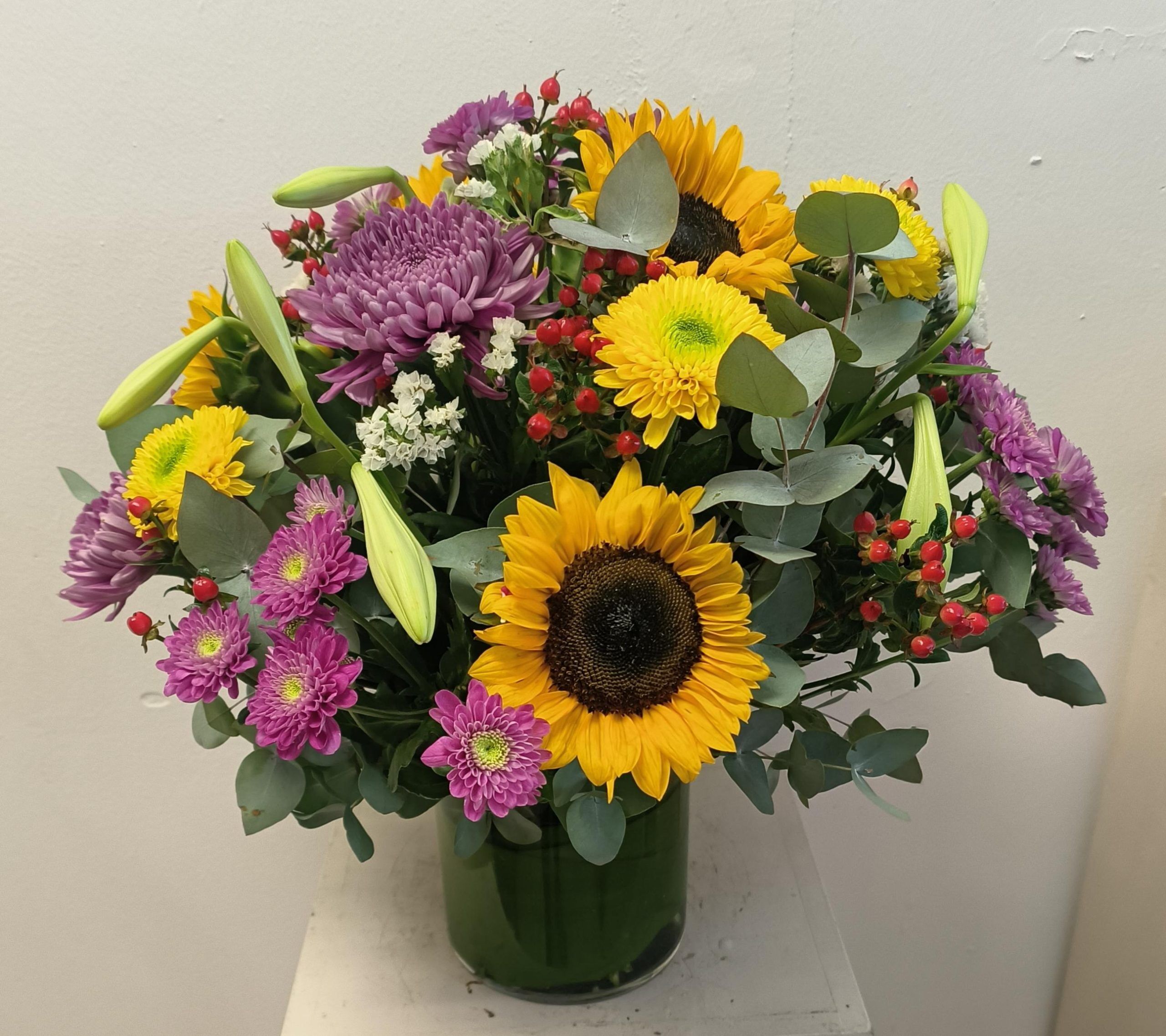 Sunflowers Mixed Vase Arrangement Roodepoort